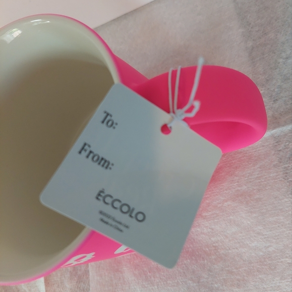 Hot Pink HALLOWEEN Skulls Coffee Tea Mug Creep It Real 16 oz NEW Eccolo - Picture 7 of 13